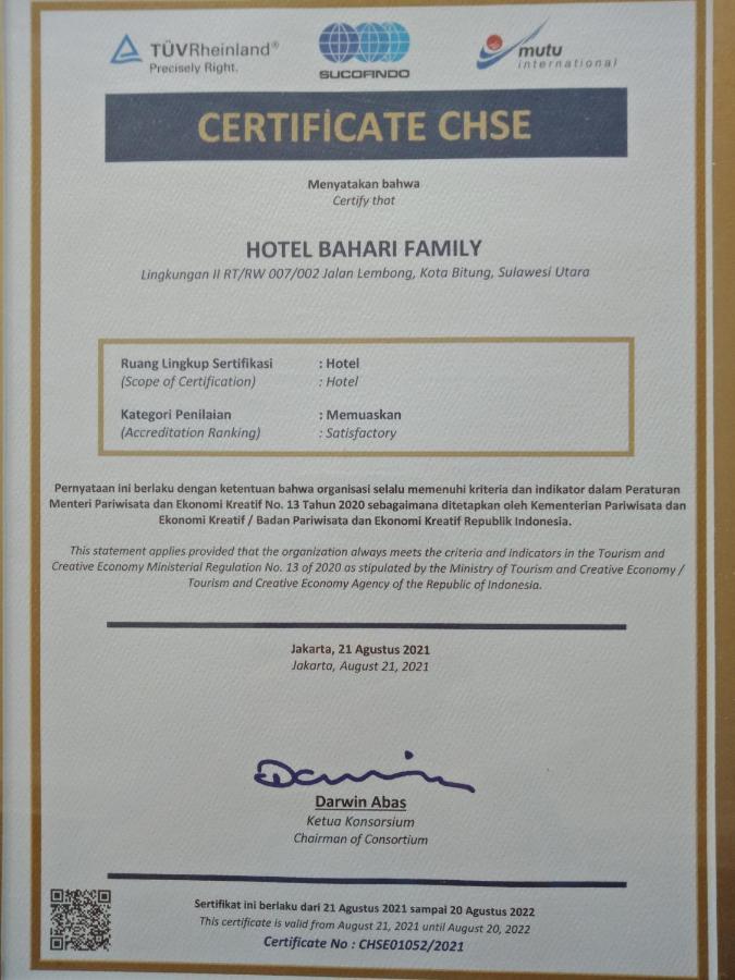 Bahari Family Hotel Bitung Εξωτερικό φωτογραφία